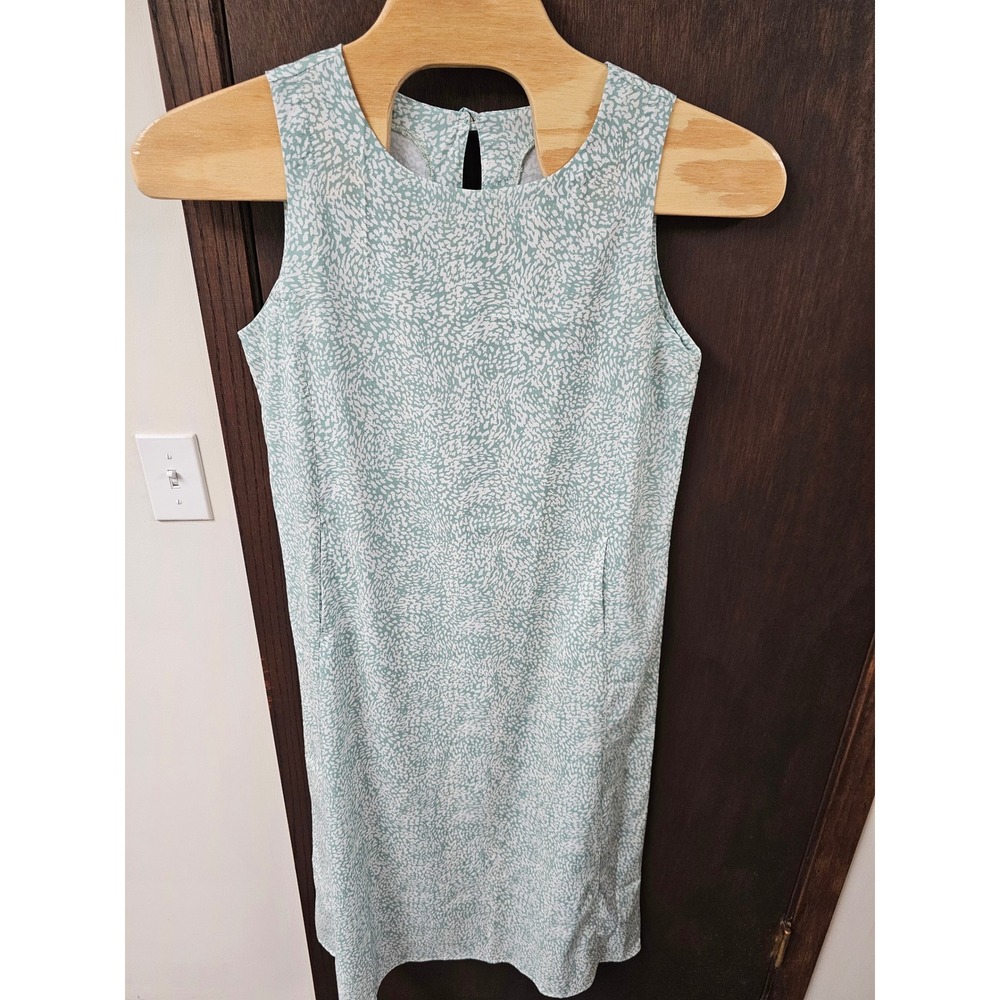 RipSkirt Hawaii Sleeveless Shift Maxi Dress Sage Green White Pebble Print Large